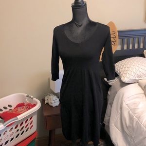 Women’s size small black Zara knit dress 3/4 sleev